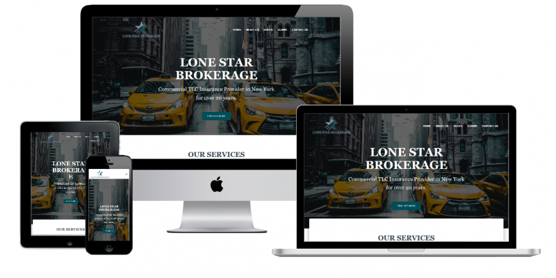 Lone Star Brokerage Multi devices website view